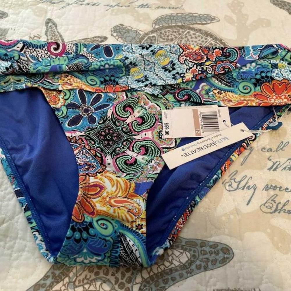 BLEU ROD BEATTIE BIKINI BOTTOMS NWT - 12